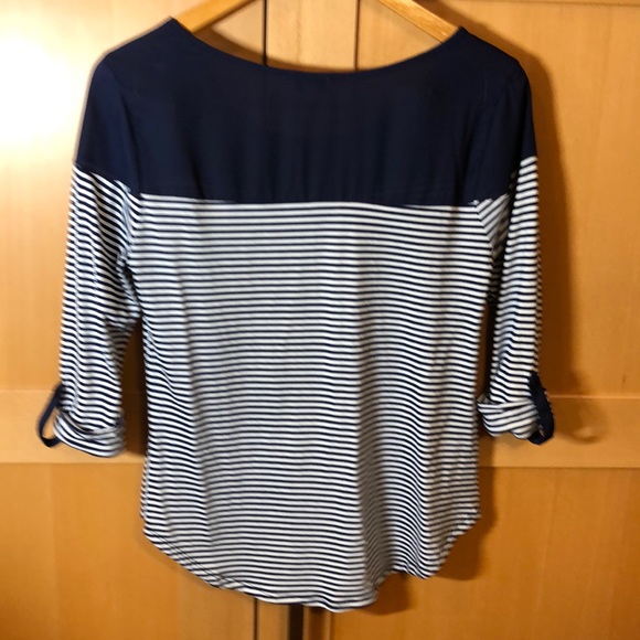 Guess Knit and Chiffon Top - Medium - Picture 2 of 4